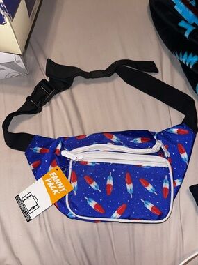 Blue BombPop Print Fanny Pack Waist Bag
